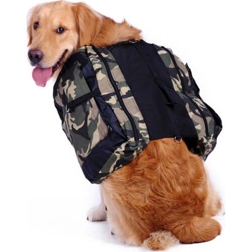 Polyester Fashion Dog Self Backpack Multi-pocket Pet Harness Mini Carrier Backpack Pocket Saddle Bags Puppy Bag Dog Supplies