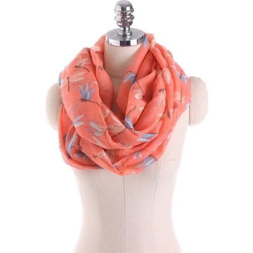 Dragonfly Printed Scarf New Colorful Voile 85*85CM Elegant Warm Spring Autumn Insect Pattern Soft High Quality Accessories Shawl