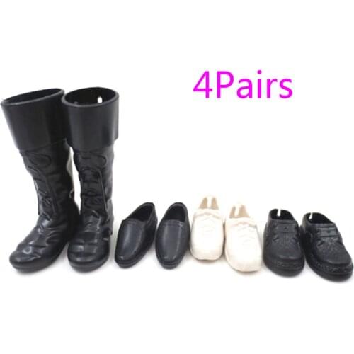 1/3/4Pairs Dress Up For Friend Dolls Cusp Shoes Sneakers Knee High Boots For Boyfriend Ken Clothes Accessories