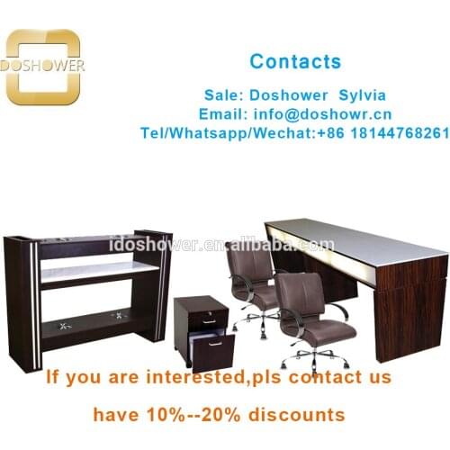 Nail chair salon furniture with gel nail uv light for double nail designs table