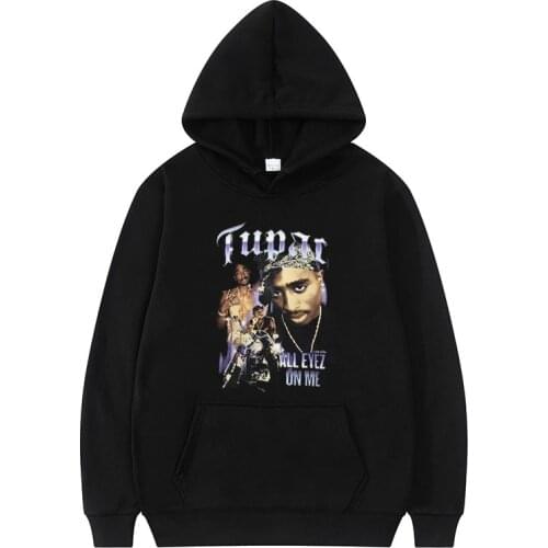 Awesome 2PAC Rap ALL EYEZ Motorbike Vintage Print Hoodie Playboi Carti Hip Hop Trendy Style Hoodies Men Women Fashion Sweatshirt