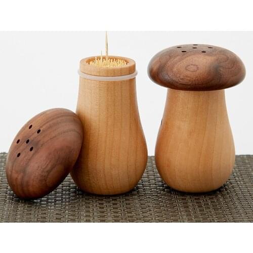 NEWYEARNEW Wooden Toothpick Box Creative Nordic Restaurant Hotel Holder Log Solid Wood Homestay Tin