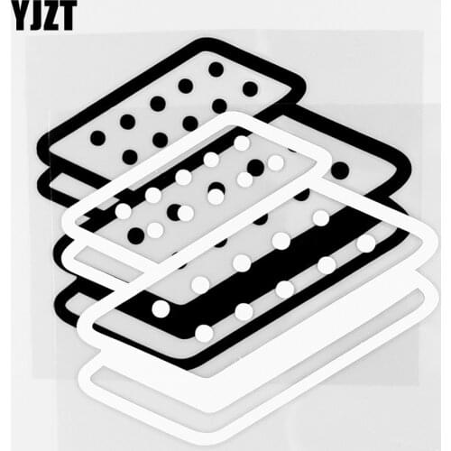 YJZT 13.7×12.1CM Personalized Car Sticker Funny Food Vinyl Decal Decorative Pattern Black / Silver 10A-0834