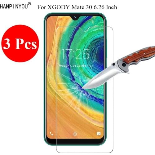 3 Pcs/Lot New 9H 2.5D Tempered Glass Screen Protector For XGODY Mate 30 Mate30 6.26" Protective Film + Clean Tools