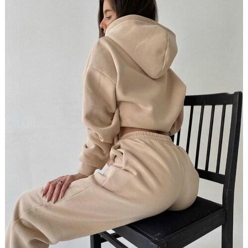 2 Piece Set Womens Outfits Autumn Winter Long Sleeve Tracksuit Ladies Sportswear Top + Pants Jogging Suits Womens Fashion 2021