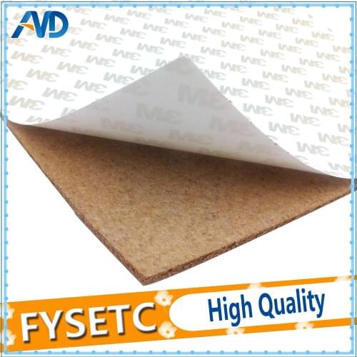 10pcs Adhesive Cork Sheets Square 220x220mm For Wan Hao i3 Anet A3 A6 Ender 5 Heated Bed Hot Plate With Tape Thermal Cork