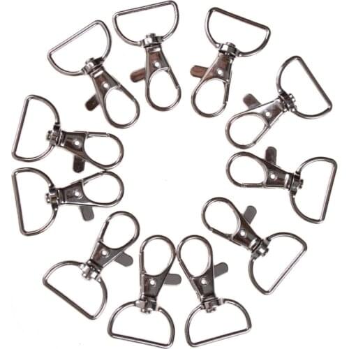 10pcs/set Zinc Alloy Swivel Trigger Lobster Clasp Snap Hook Key Chain Ring Lanyard DIY Craft Outdoor Backpack Bag Parts
