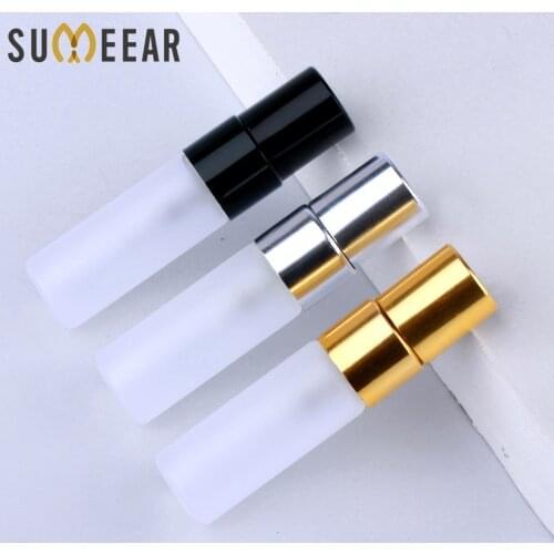 100 Pcs/Lot 3ml Frosted Mini Perfume Bottle Spray Bottles parfum Atomizer Portable Travel Cosmetic Container Bottles