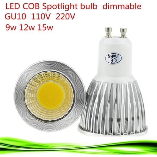 1X Super Bright LED COB Spotlight Dimmable GU5.3 GU10 MR16 12V /110/ 220V 9W 12W 15W LED Lamp Lighting Warm / Pure / Cool Whi