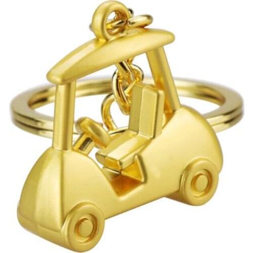 200pcs Golf Cart Keychain Key Ring Creative Car Key Chain Holder Sport Fans Gifts Party Competition Souvenirs