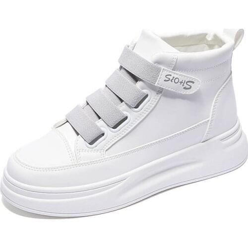 2021 Women Sneakers New Fashion Flock Women Casual Shoes Breathable Autumn Winter Lace-Up Flats Platform Women Shoes