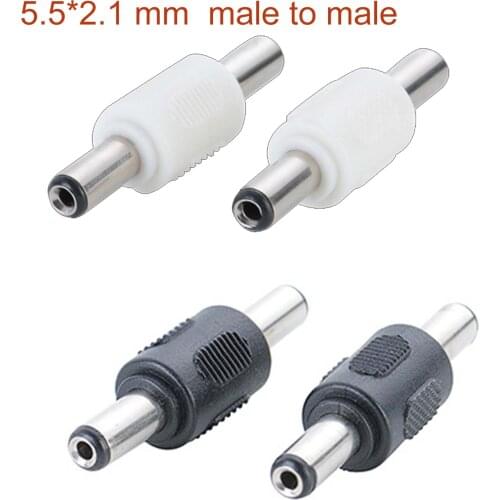5.5mmx2.1mm male to male DC CCTV Power Coupler Adapter Adaptor convertor cable