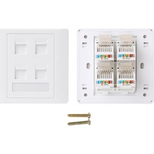 86 Type Computer Socket Panel CAT5E Network Module RJ45 Cable Interface Outlet
