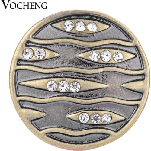 Antique Vocheng Ginger Snap Button Inlaid Crystal 18mm Interchangeable Jewelry Vn-1296