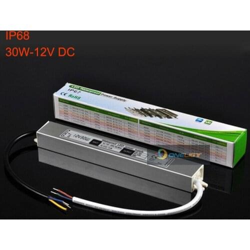 DHL/FEDEX Free shipping Waterproof IP68 LED Power supply 12V 2.5A/24V 1.25A 30W led transformer 10pcs/lot free shipping