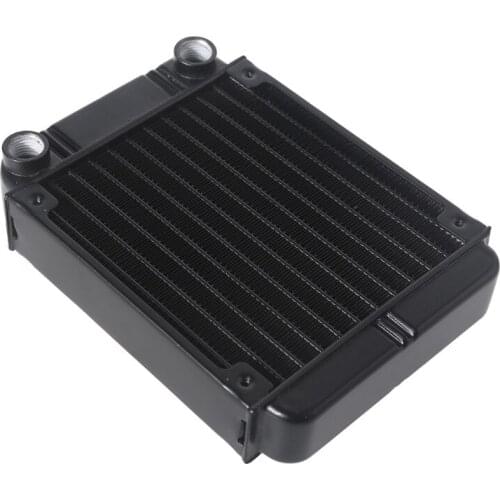 C1FB 120mm 12 Tube Computer Water Cooling Radiator G1/4 Female Thread Heat Dissipation for Computer PC CPU Water Cool System