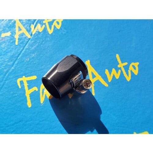 Black aluminum AN6 6-AN Hex Hose finisher Clamp Hose End Cover Fitting Adapter Connector