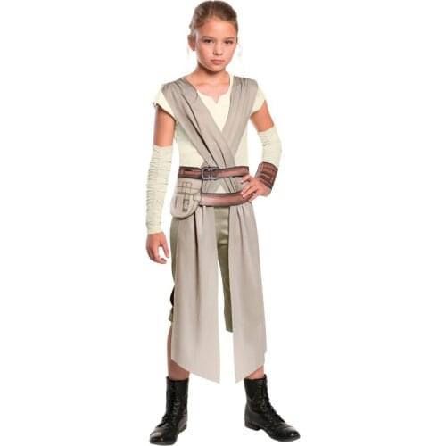 2020 Children Halloween Cosplay Costumes Force Awaken Girls Rey Cos SETS Fancy Dress Kids Christmas New Year Gifts For Child
