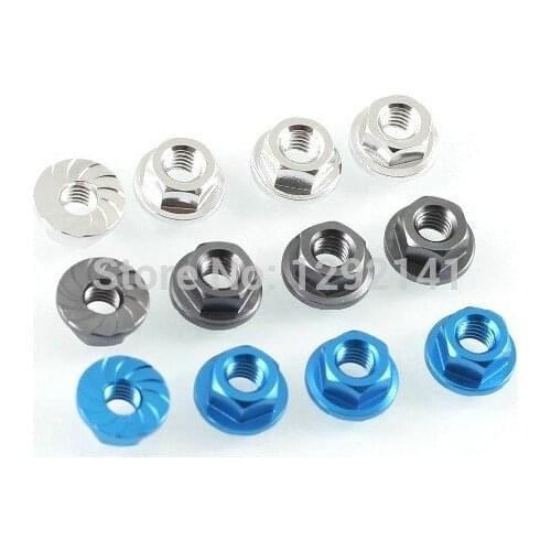 RC 1/10 Electric Touring Car M4 Aluminum Alloy Preventable Looseness Self-Lock Screw Nut