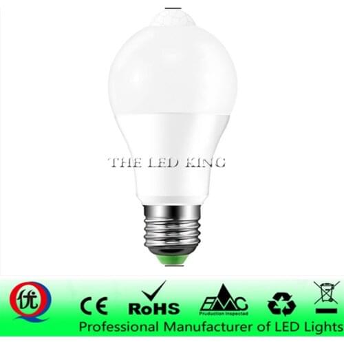 Radar PIR Motion Sensor Light Bulb E27 Auto Smart Infrared Body Sound 7W 12W AC85-265V Energy Saving for Garden Toilet Hallway