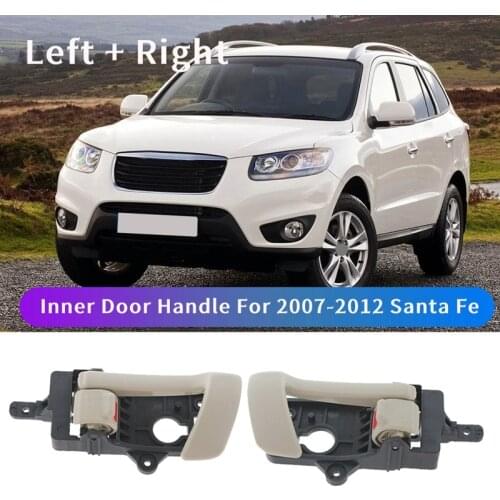Left +Right Side Interior Inner Door Handle Beige for 2007-2012 Hyundai Santa Fe 82610-2B010 82620-2B010