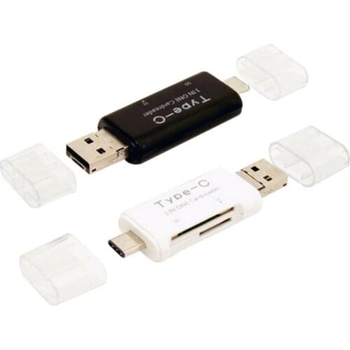 Multifunctional Universal OTG Type-C Card Reader USB 3.0 USB A Micro USB Combo to 2 Slot TF SD Card Reader For Laptop PC