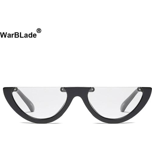 2018 NEW Fashion Women Glasses Frame Men Eyeglasses Frame Vintage Half Frame Clear Lens Glasses Optical Spectacle Cat Eye