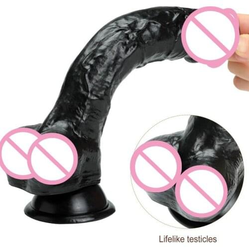 25cm Realistic Huge Dildos With Suction Cup G-spot Stimulation Soft Silicone Big Size Penis Female Masturbate Sex Toys For Woman