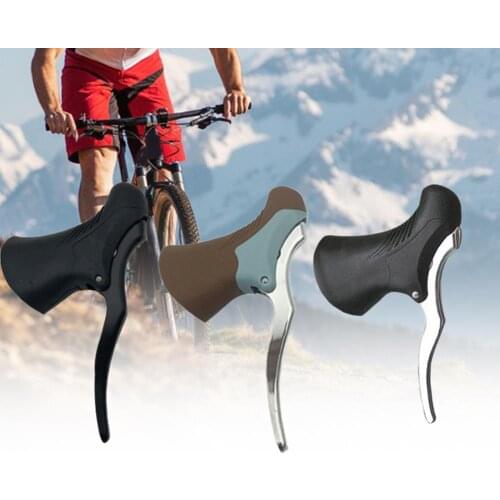 2Pcs Derailleur Road Bike Dead Speed Brake levers Non-Slip Aluminum Alloy Sensitive Trigger Shifter Bike Brake Riding Parts