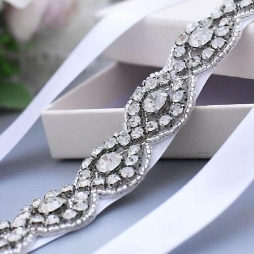 Bridal belt sash Wedding Belt Pearl Crystal Bridal Belt Rhinestones Wedding Dress Sash Cinturon Flores For Bridal Accessories