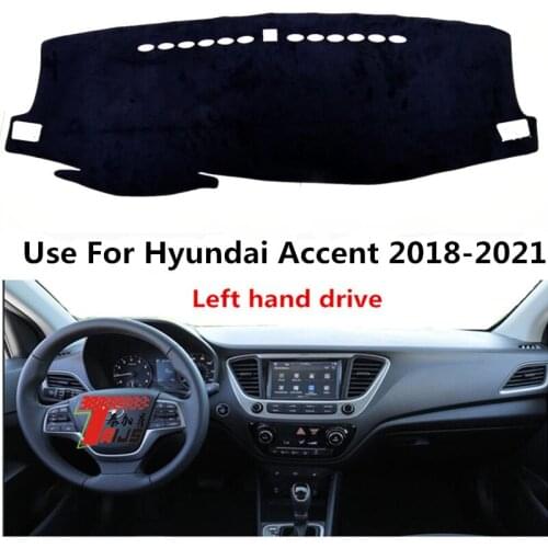TAIJS Factory Sport 3colors Polyester Fibre Car Dashboard Cover For Hyundai Accent 2018 2019 2020 2021 Left hand drive