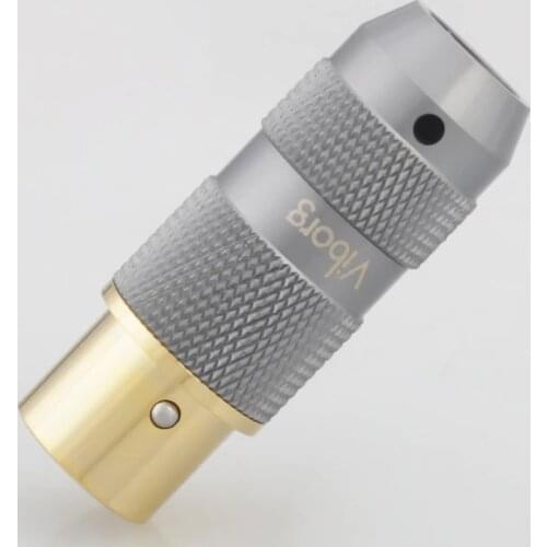 VIBORG XM202G+XF202G Pure Copper Made XLR With 24K Gold plated XLR Plug Connector Jack Hifi Audio MIC Cable Balance Connector