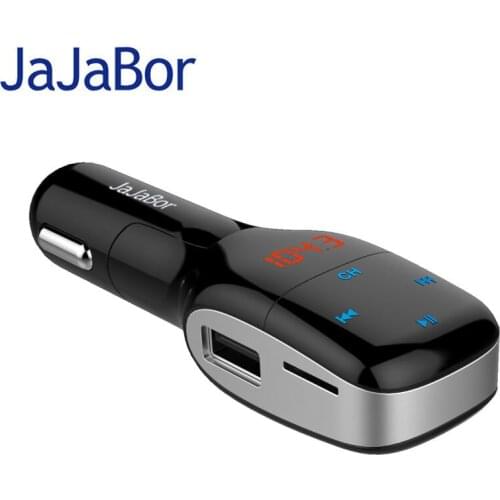 JaJaBor Bluetooth Car Kit Handsfree Wireless FM Transmitter AUX MP3 Player Radio Adapter Dual USB Charger Support U Disk TF card