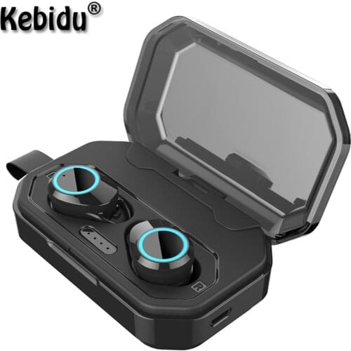 Kebidu Wireless Earbuds Bluetooth 5.0 Earphones Touch Control TWS Headset IPX7 Waterproof Earphone With 3000mah Charging Box