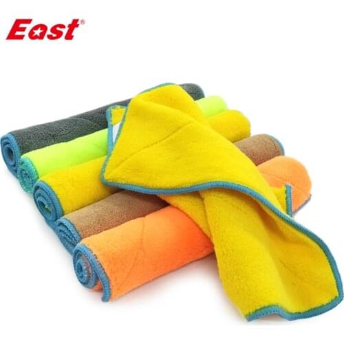 Life83 5Pcs 25x25CM Double-sided Thick Coral Velvet Multi-functional Cleaning Cloths Super Soft Washing Towels Home Car Cleaning