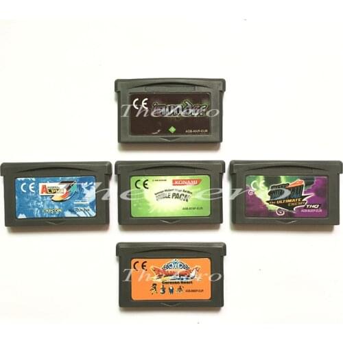 EUR Version Invader Alpha 3 Turtles Double Pack Danny Phantom Quest Video Game for 32 Bit Handheld Player Cartridge Console Card