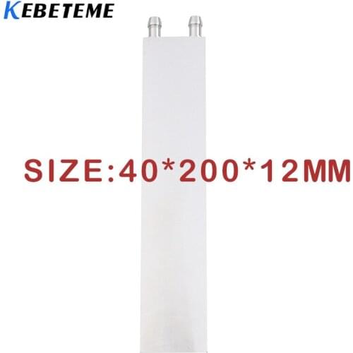 KEBETEME 40*200mm Primary Aluminum Water Cooling Block for Liquid Water Cooler Heat Sink System 40*200mm for PC Laptop CPU