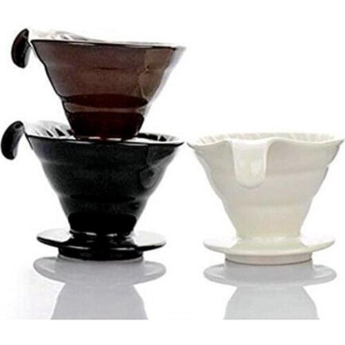 Free Shipping Ceramic Coffee Dripper Brown/White/Black Send 40 Pcs Filters free