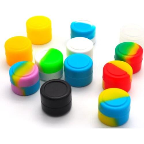 2ml 3ml 5ml 7ml 22ml Camouflage Container Round Silicone Jar For Oil Wax Dab Cigarette Cream Easy To Hold Carry