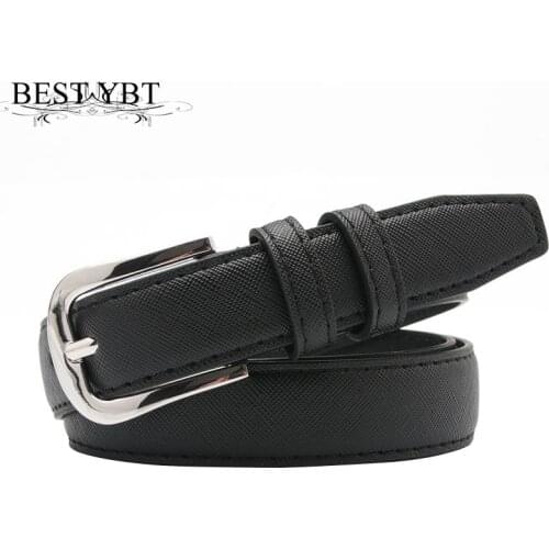 Best YBT Women belt trend fashion high quality Alloy pin buckle belt solid color casual Women business affairs belt