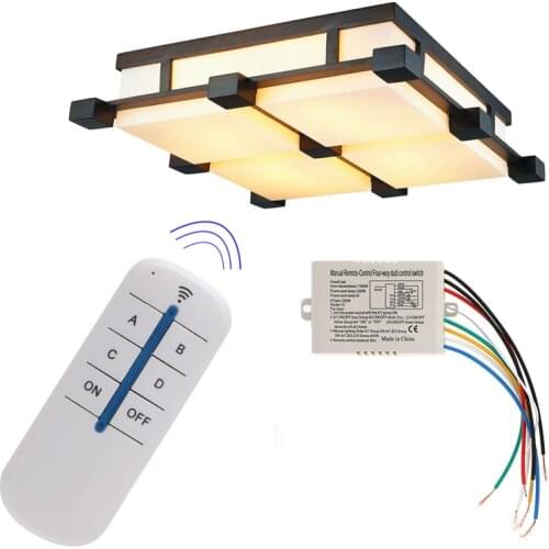 4 Channel Wireless ON/OFF Lamp Remote Control Switch Receiver Transmitter New