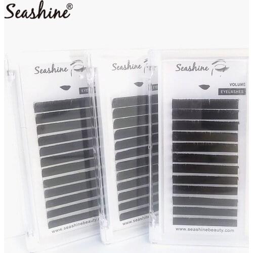 Seashine False Eyelashes 100% Handmade Individual Lashes Extension Supplies Factory Mink Lashes Accept Private Label Top Makeup