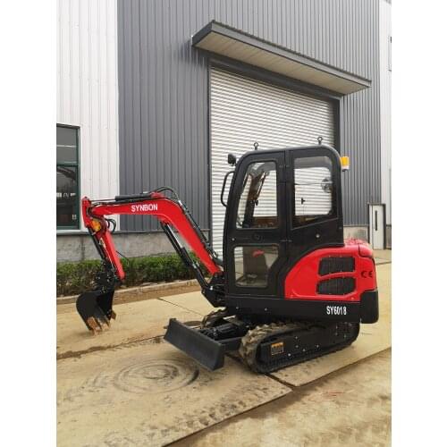 New 1.8Ton Digging Machine Mini Digger Crawler Excavator With Enclosed Cabin