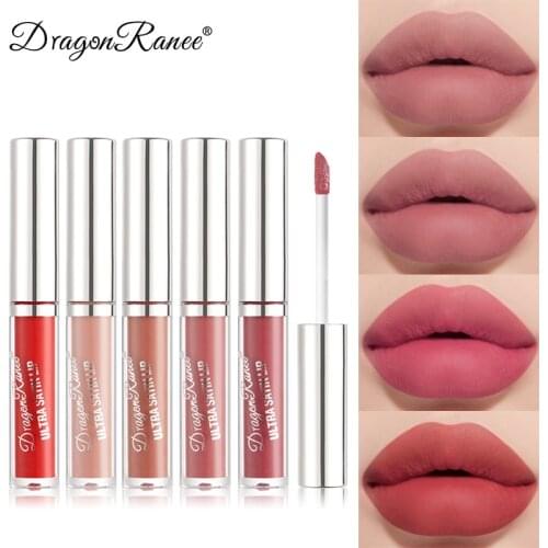 Nude Lipstick Velvet Matte Lips Makeup Waterproof Long Lasting Non Sticky Lip Gloss Lightweight Moisturizing Lip Tint Cosmetics