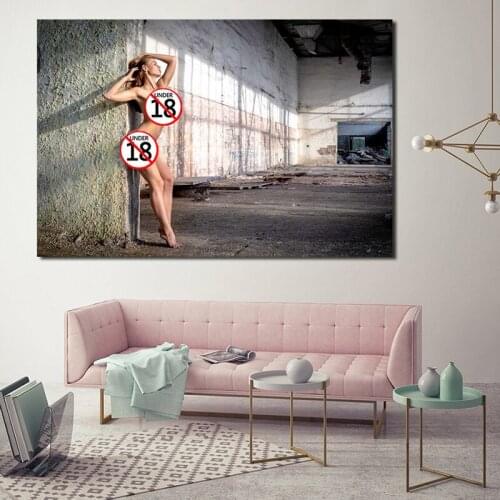 Model Girl Sexy Fit Body Wallpaper Canvas Posters Prints Wall Art Painting Decorative Picture Modern Bathroom Home Decoration HD