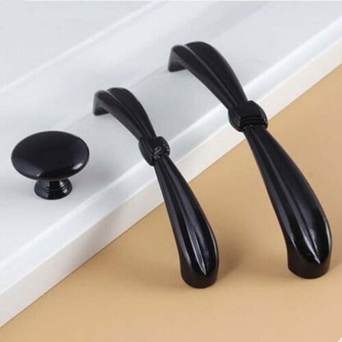 128 mm black kitchen cabinet pull dresser cupboard door pull knob 5" furniture door handles pulls knob JS326