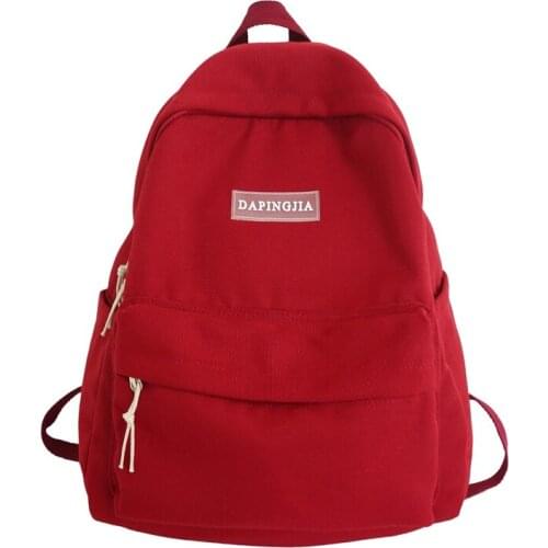 100% Cotton Fabric Backpacks Solid Black Large Capacity Backpacks Brand High Quality Leisure Or Travle Backpacks Canvas Packages