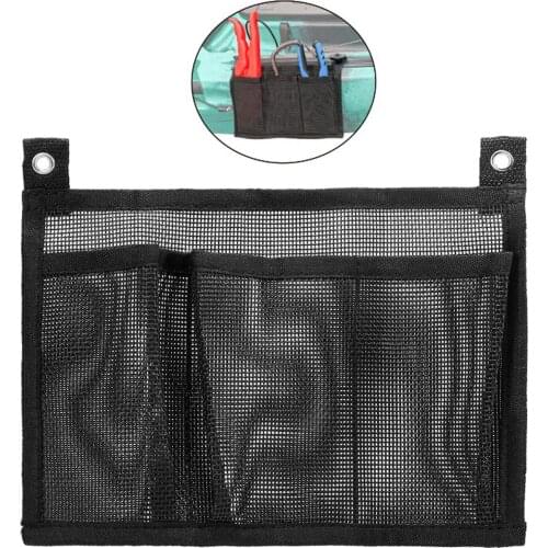 Nylon Mesh Pouch, Drawstring Bags for Travel, Camping Hammock, Kayak, Fishng Boat Tools Tackles Gear Storage Side Pouch