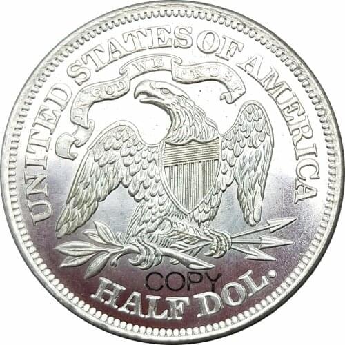 United States 1885 Seated Liberty Half Dollars Motto Above Eagle No Arrows At date Plated Silver Copy Coins