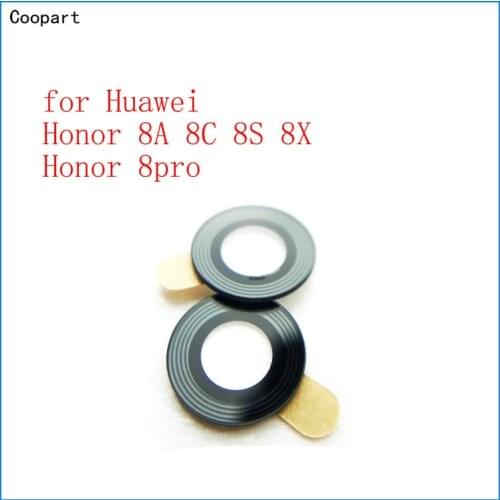 2pcs/lot Coopart New Back Rear Camera lens glass replacement for Huawei Honor 8A 8X 8C 8S honor 8pro top quality